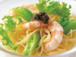 キャビアの冷製パスタ